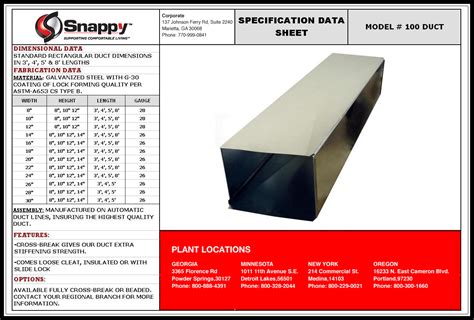 snappy ductwork catalog